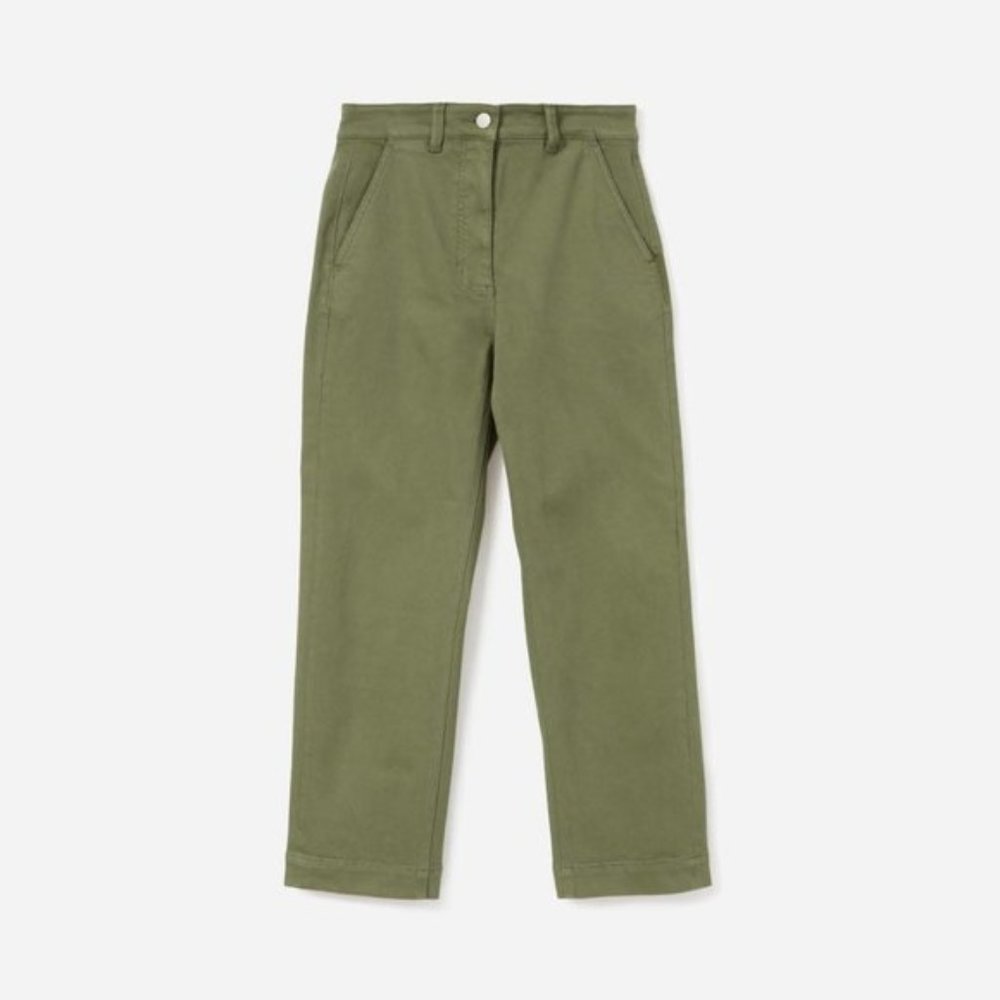 Everlane The Straight Leg Crop in Green